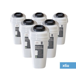 RECIPIENTE 50 LTS TAPA RESIDUOS GENERALES X 6U - Imagen 1